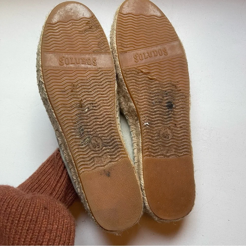 Soludos Platform Espadrilles Cocktail Drink Embroidered Slip On Size 9.5
